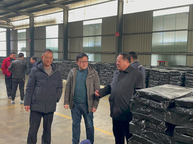 江苏南通回力橡胶有限公司董事长杨文禹在安徽固镇参观考察我们公司设备